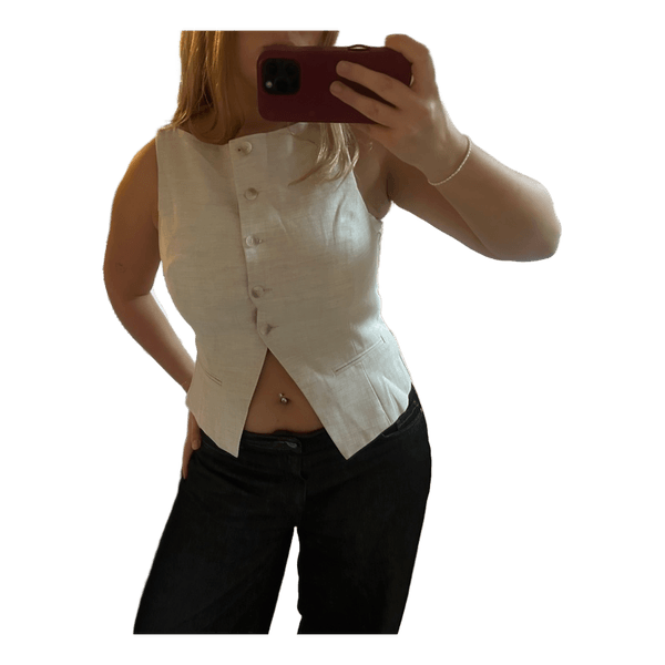 Beige vest med knapper