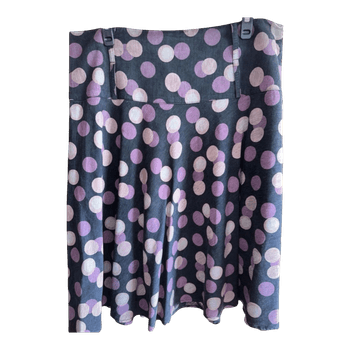 Must polka dot midi seelik