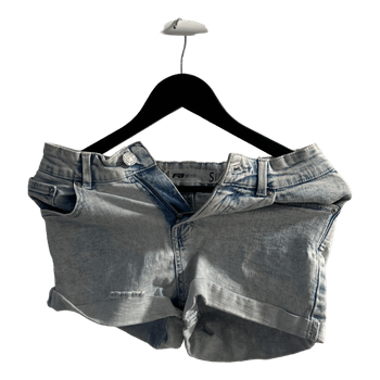 Light blue denim shorts