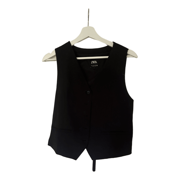 Zara black tailored waistcoat