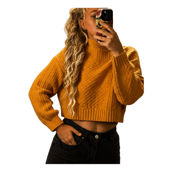 Yellow knit sweater