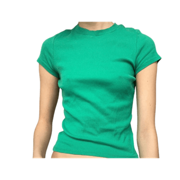 Green ribbed t-shirt