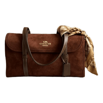 Coach brown suede bag