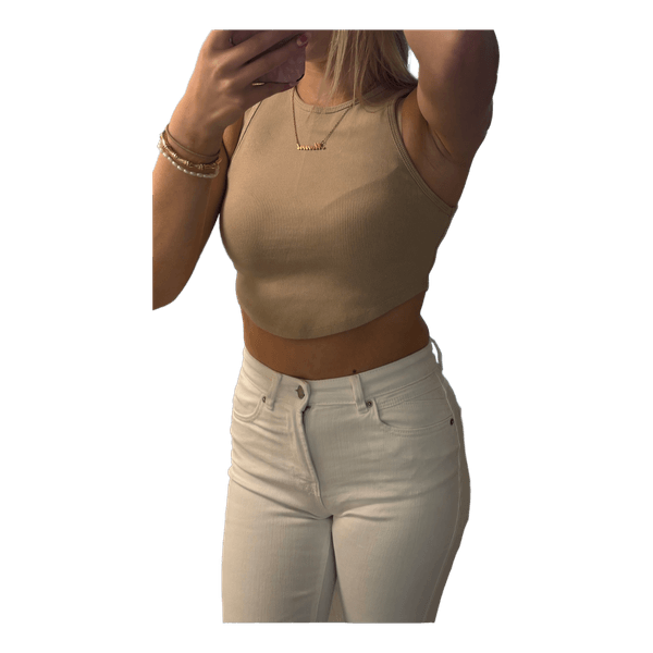 Beige crop top