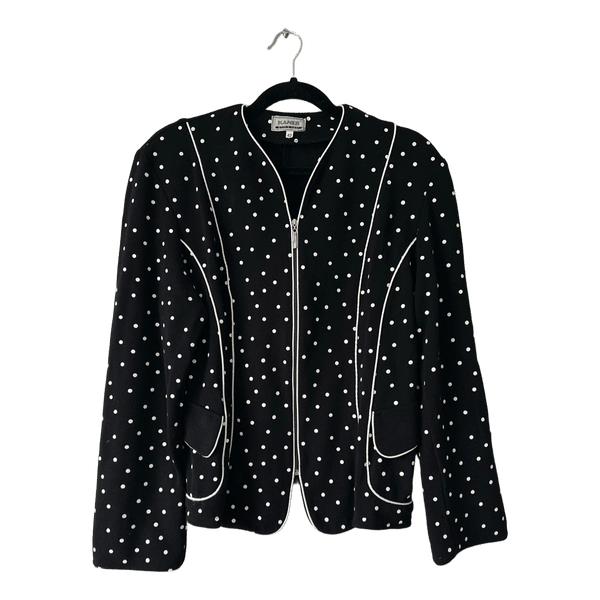 Black polka dot jacket
