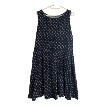 Navy blue anchor print dress