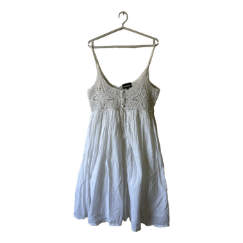White crochet summer dress