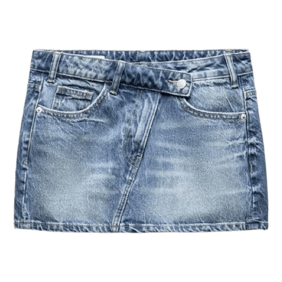 Udgået Zara Blå denim nederdel