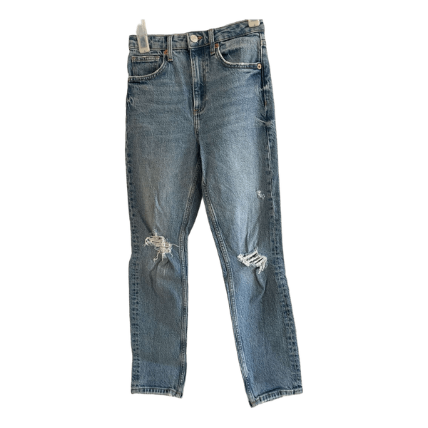 Blå slitna jeans från Zara