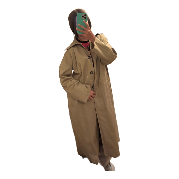Lang beige trenchcoat