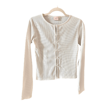 Nelly White Long Sleeve Top – Size S – Like New