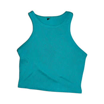 Turkoosi ribbikankainen crop-top