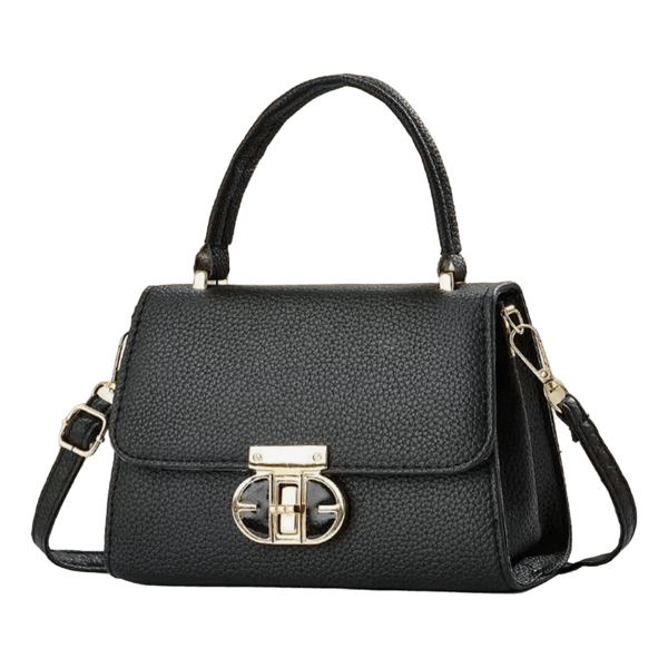 Textured top handle handbag