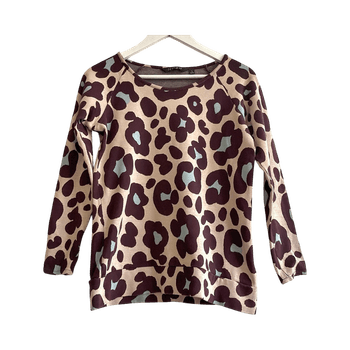 Nosh organic cotton floral sweatshirt blouse slim fit size S