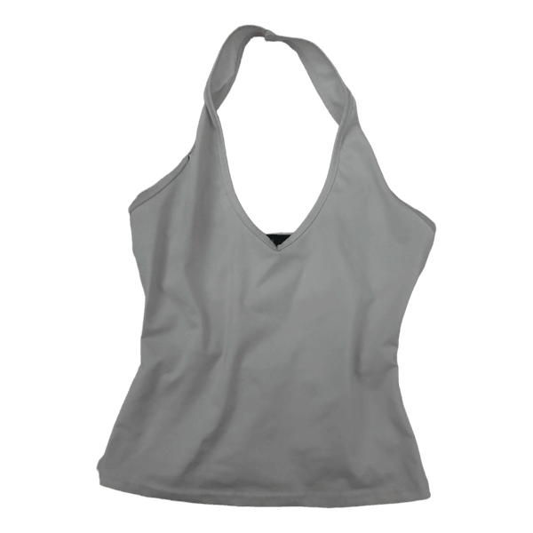 White halter neck top