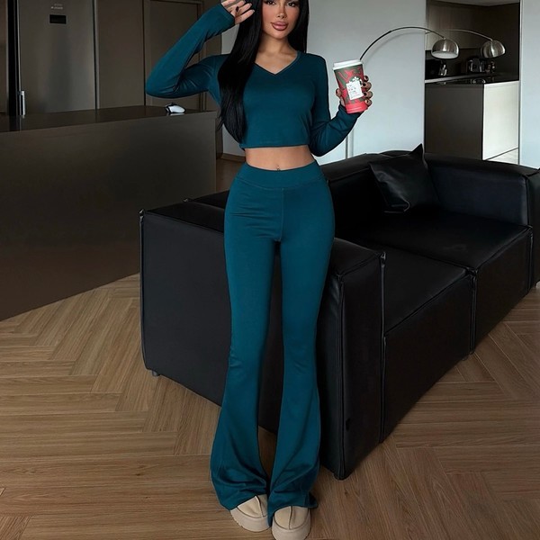 Petrol Green Trouser Suit