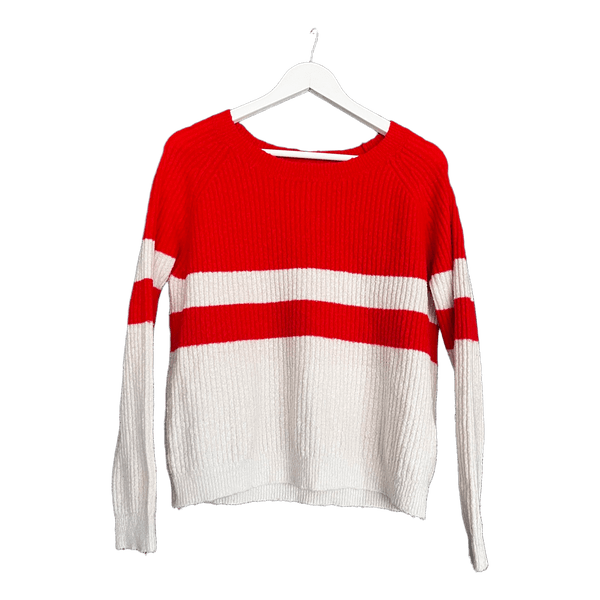 Red white striped sweater
