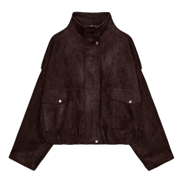 Zara brun suede jakke