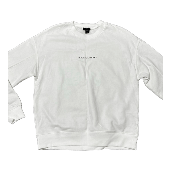 White slogan sweatshirt
