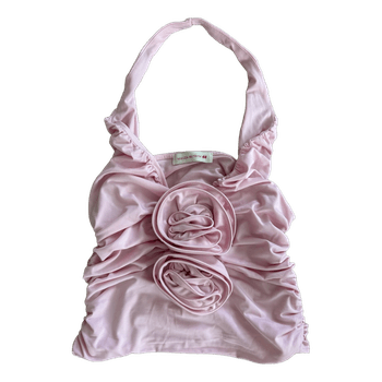 Magda Butrym H&M collaboration Pink halter neck top