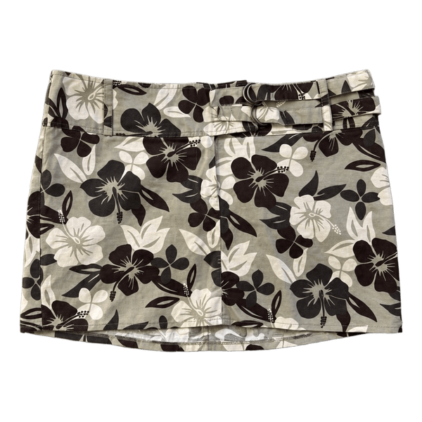 Floral print mini skirt