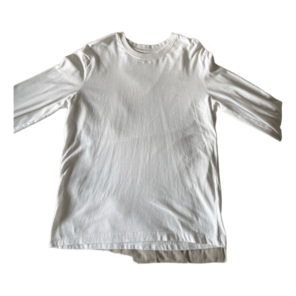 Hvid langærmet t-shirt