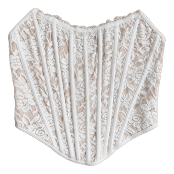 White lace corset top