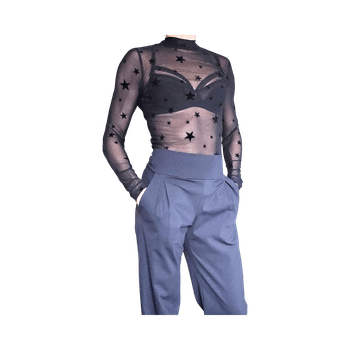 Saint Tropez sheer mesh star top | XS–S | new with tags