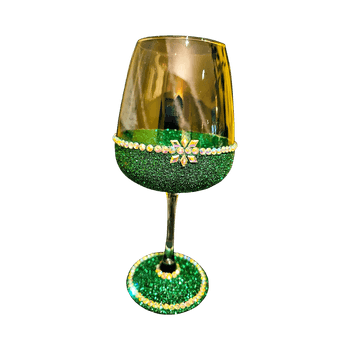 1 decorative wine glass