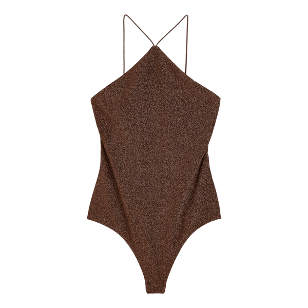 Brun glitrende bodysuit
