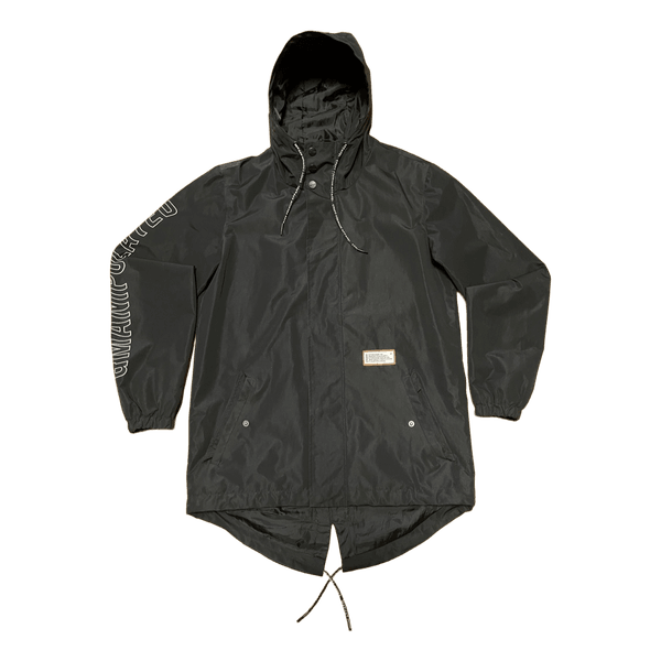 Black hooded jacket