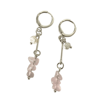 Ruusukvartsi korvakorut