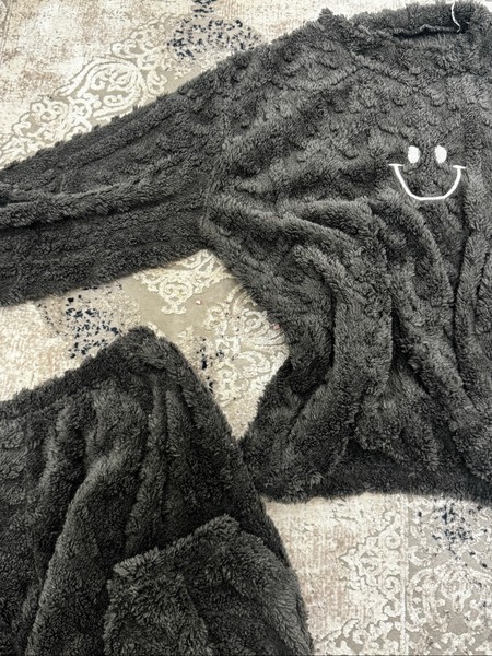 Grey fleece loungewear set