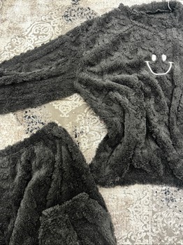 Grey fleece loungewear set