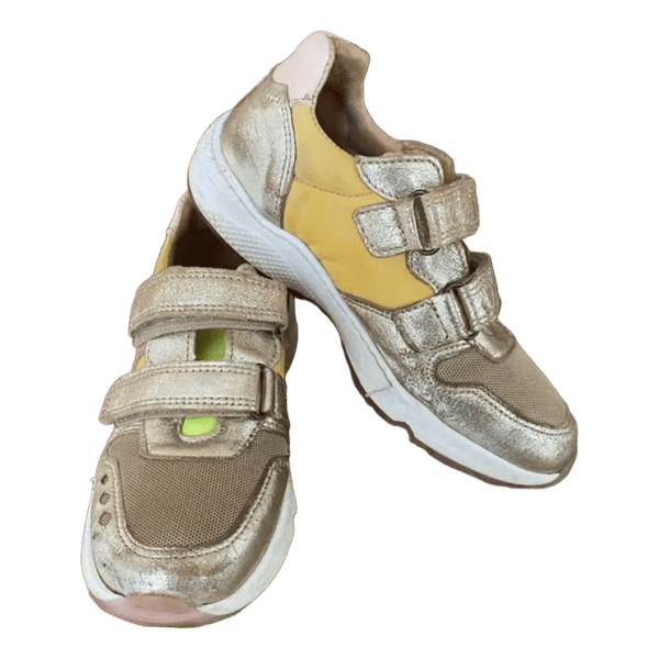 Guld sneakers med velcro