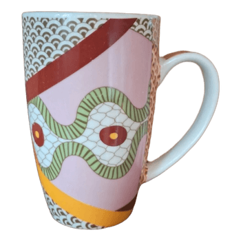 Patterned ceramic mug
