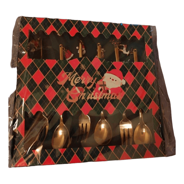 Christmas gold cutlery set
