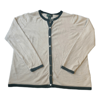 Lauren Ralph Lauren Silkkisekoite Neuletakki - Beige Musta - XL
