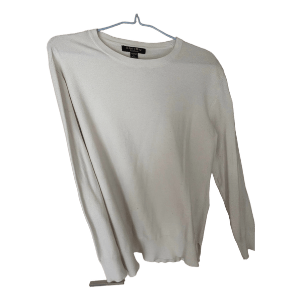 White knitted sweater