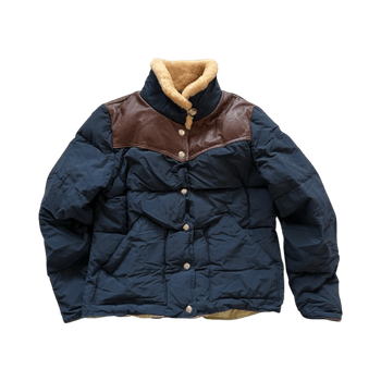 Vintage Penfield goose down puffer leather jacket