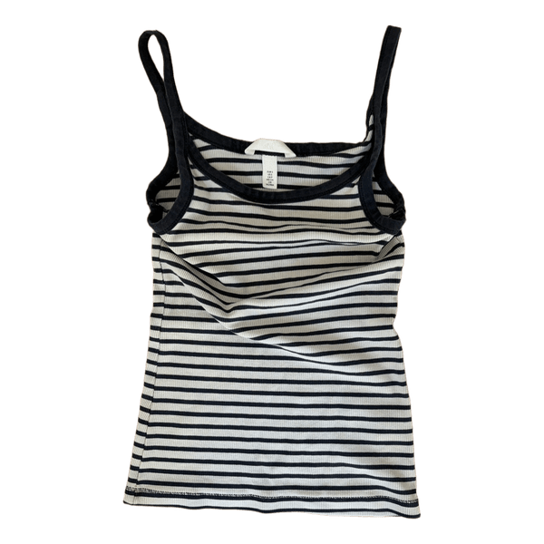 Stribet ribstrikket top