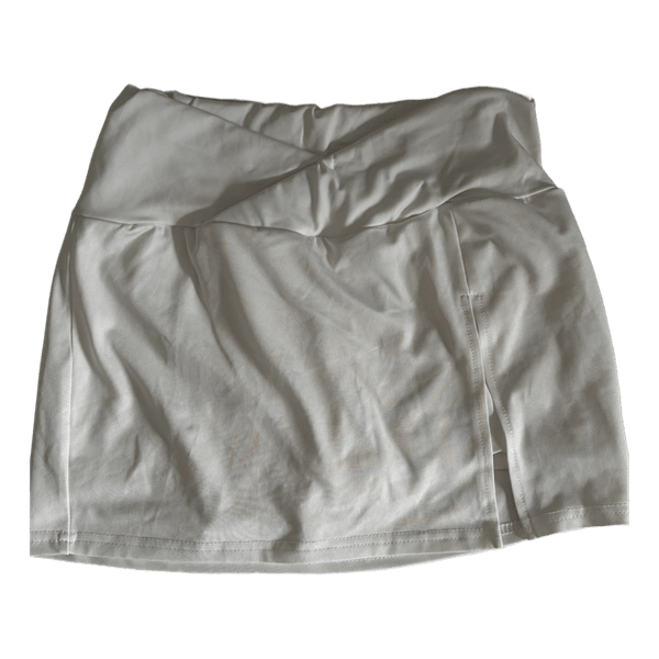 White crossover athletic skort