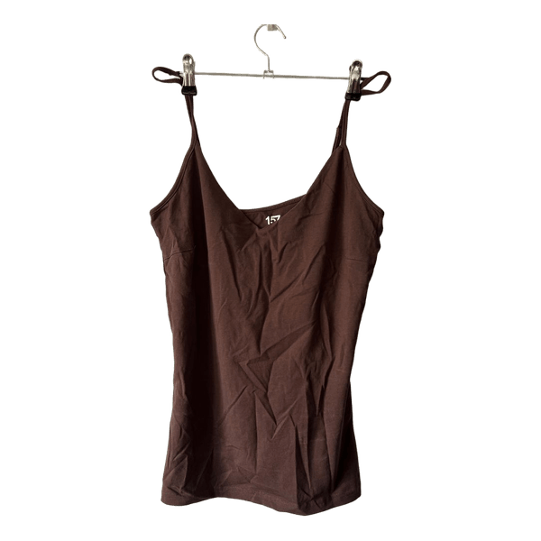 Brown cotton tank top