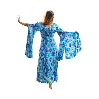The Azure Goddess Kimono-dress