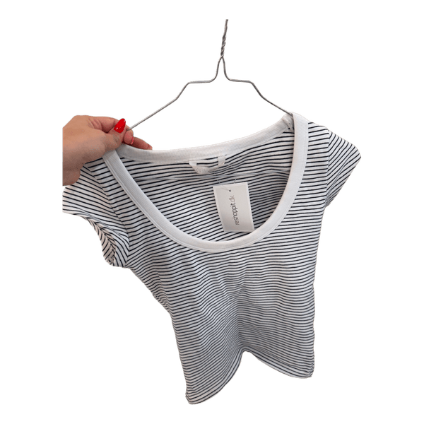 Stribet kortærmet t-shirt