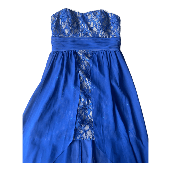 Blue lace maxi dress