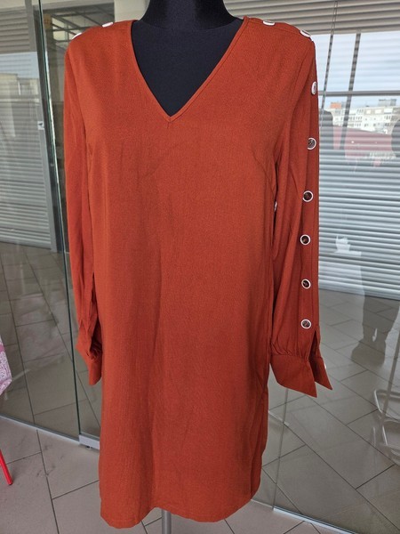 Brown buttoned dress