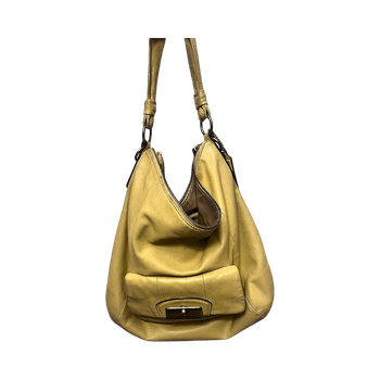 Keltainen coach nahkakassi