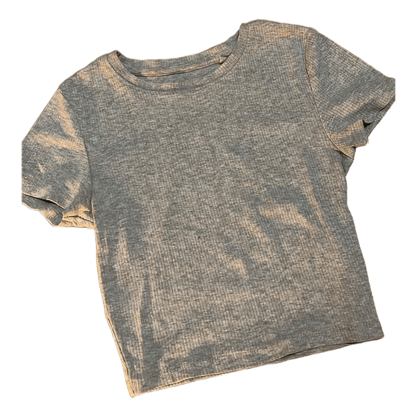 Grey ribbed crop top FSBN sisters