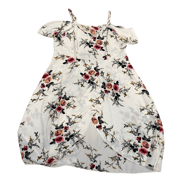 Floral cold shoulder dress